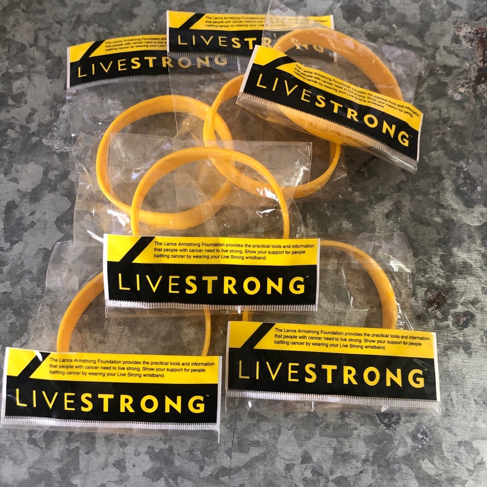 Lot of six LIVESTRONG bracelet brand new never opened